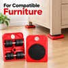 2-Piece Furniture Moving Roller Sliders – Red Wheeled Furniture Movers