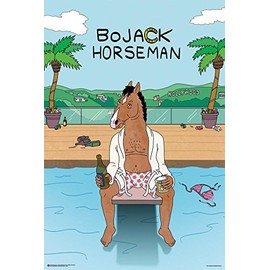Bojack Horseman- Hollywood Poolside Poster 24 x 36in
