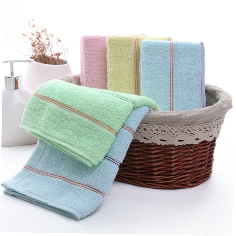TOVINANNA 6pcs Cotton Face Cloths Thickened Absorbent Face Washers Soft