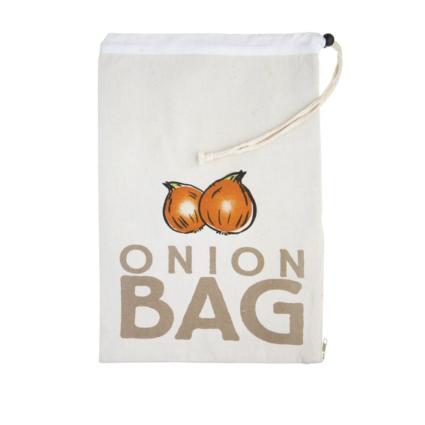 KitchenCraft Onion Bag, Canvas, Beige, 26 x 38 cm