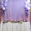 10x10ft Purple Tulle Backdrop Curtain with Lights String for Parites,