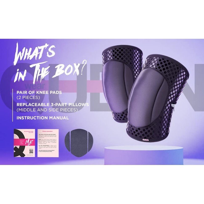 Queen Wear – Sleek Black Grip – Pole Dance Knee