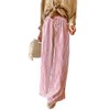 Acelitt Women's Casual Striped Loose Wide Leg Pants Drawstring Elastic