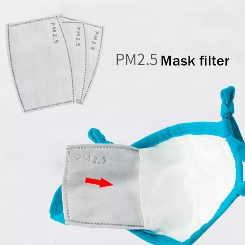 Healowa 10 Filtros Pm2.5 Cubreboca Adulto 5 Capas Carbon Activado