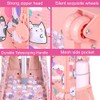 Girls Rolling Backpack, 3PCS Womens Roller Bookbag with Lunch Bag