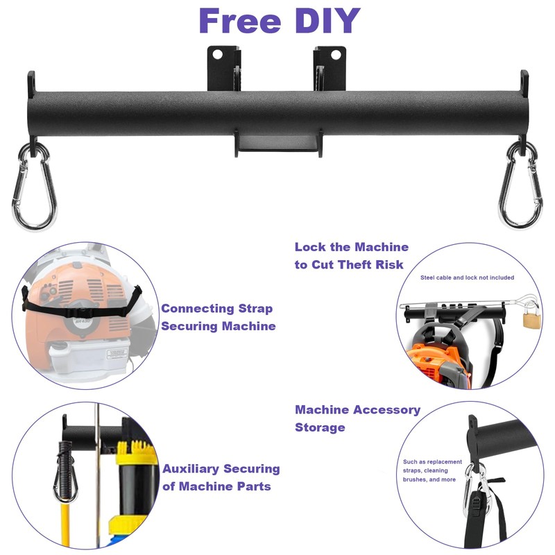 Heavy Duty Wall Mounted Backpack Blower Rack,Backpack Blower Wall Hanger,