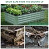 IGOHEALS 2 Pack 4x2x1 Ft Galvanized Raised Garden Bed, Green
