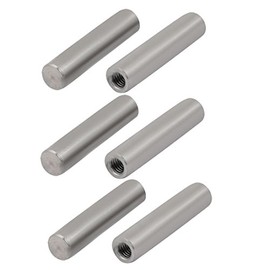 sourcing map 6pcs 304 Stainless Steel M6 Internal Thread 10 mm x 45 mm Cylindrical Cylinder Pin de