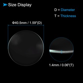 CoCud Watch Crystal Len Glass, 40.5mm Dia. Optical Glass Single Dome Face Crystals Replacement Lens Clear - (Applications: for Watchmaker Repair Electronic Mechanical Watch), 8-Pieces