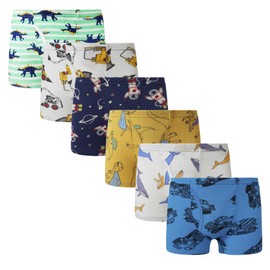 Winging Day Boys' Pure Cotton 6-Pack Boxer Brief Underwear Size 4T