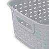 Sterilite Short Plastic Weave Storage Basket, Bin Organization for Countertops,