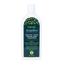 Canviiy ScalpBliss Moisture + Repair Organic-Based Conditioner, Designed with a Vitamin-Rich Restorative Complex to Reduce Breakage and Deliver Soft, Manageable Hair, 12 Fl Oz (Pack of 1)