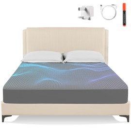 OneAmg Grounding Bed Sheet King Size, 95% Organic Cotton & 5% Pure Silver Fiber, Elastic Full Wrap Grounding Mat for Improved Sleep & Better Working(Grey)