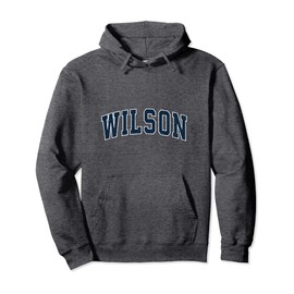 Wilson North Carolina NC Vintage Sports Design Navy Pullover Hoodie