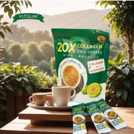 Nature's Nutrition 20x Collagen FITGUM Chia Coffee