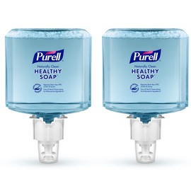 PURELL Brand CLEAN RELEASE Technology (CRT) HEALTHY SOAP Naturally Clean Foam, Fragranced with Essential Oils, 1200 mL Refill for ES6 Soap Dispenser (Pack of 2) - 6471-02 - Manufactured by GOJO, Inc.