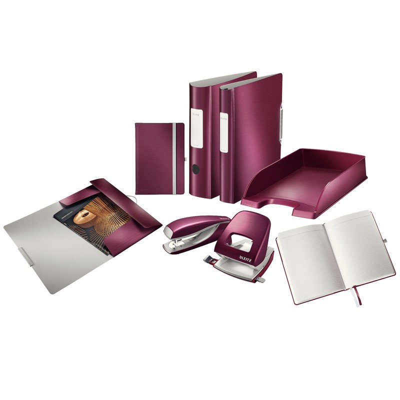 Leitz Lever Arch File, Garnet red, A4, Curved spine 8.2