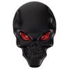 BESPORTBLE Skull Car Emblem 3D Black Metal Sticker Demon Skull