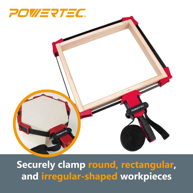 POWERTEC 71122V Deluxe Polygon Quick Release Band Clamp | Woodworking