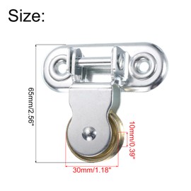 QUARKZMAN 65 mm Single Pulley Block, Iron Hanging Wire Pulley with Zinc Coating