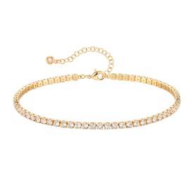 Fettero Anklet Bracelets for Women Gold Plated Dainty Waterproof Tennis Beach Jewelry Summer Boho Beach Foot Jewelry for Women Gifts