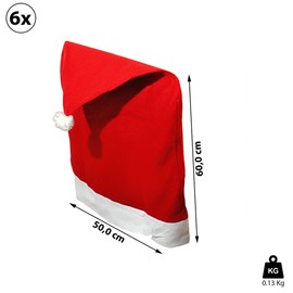 Cepewa Chair Cover Santa Hat Set of 12 Felt Chair Cover 50 x 60 cm Santa Hat Cover (1 x Set of 12 Chair Covers)