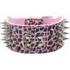 haoyueer 3" Sharp Spiked Studded Leather Dog Collar for Training,Sports,Walking,Medium,Large,X-Large,for