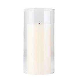 WGVI Clear Hurricane Candleholder,Glass Chimney for Candle Open Ended, Chimney Tube of Sizes in Various for Choice,4" Wide x 10" Tall…