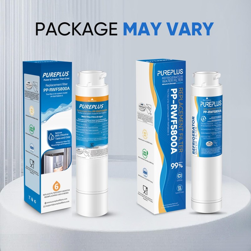 PUREPLUS Refrigerator Water Filter, Compatible with Frigidaire EPTWFU01, EWF02, Pure