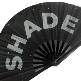 Expression Tees Large Concert Folding Hand Fan - Foldable Handheld Clack Fans, Perfect for Festivals, Raves, EDM, Vogue - Abanicos de Mano para Fiesta (Shade)