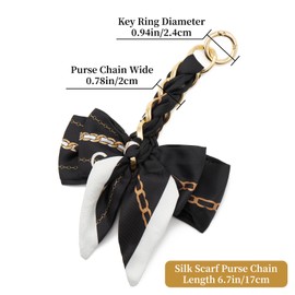 QIUTIMIY Bag Chain, Bag Charms, Women's Bag Shoulder Cross Body Sling Purse Handbag Bag Accessories, Black