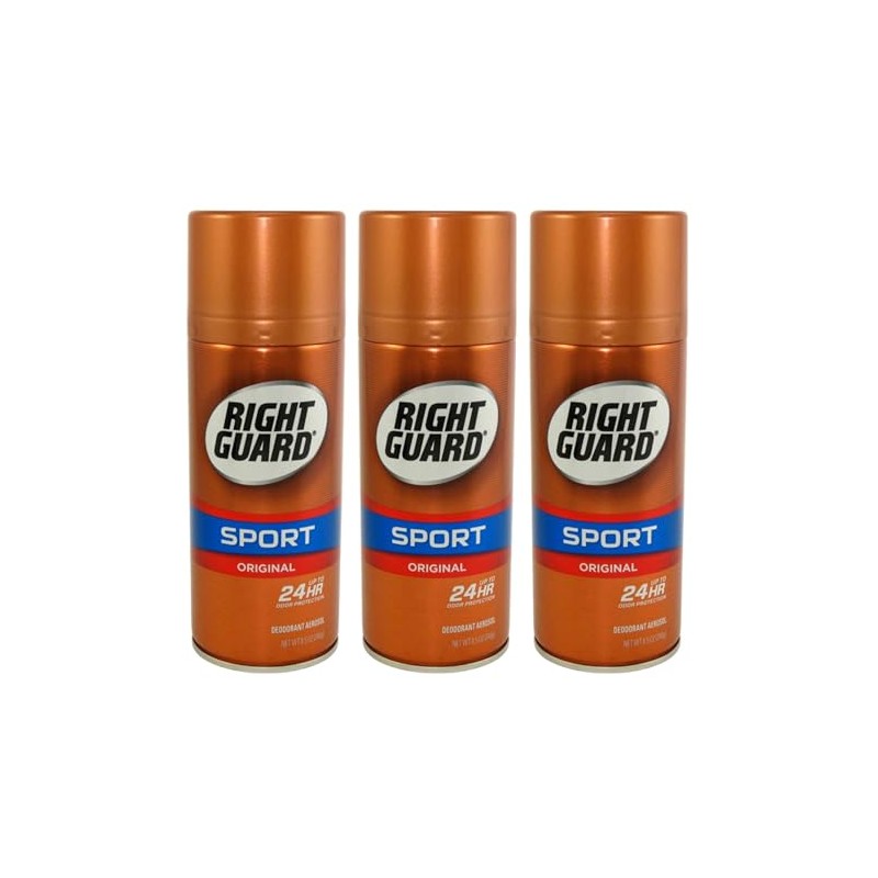 Right Guard Sport 8.5 Ounce Aerosol Original 24Hr Deodorant (251ml)