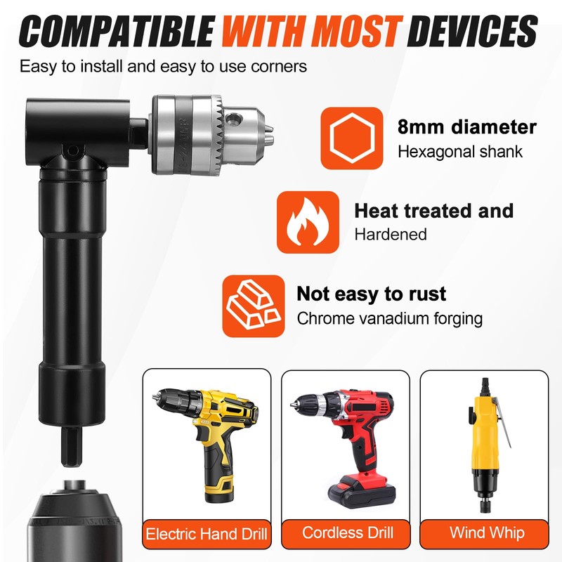 Faankiton 90 Degree Drill Chuck 1-10 mm Quick Release Drill