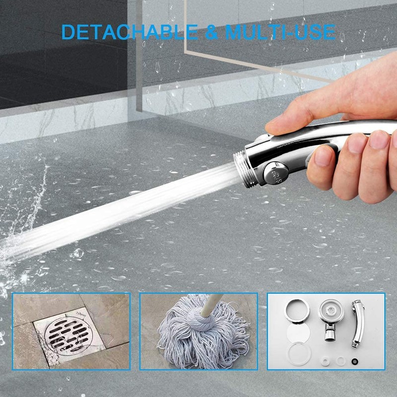 GENMAIGOU Modern 3-Setting Detachable Shower Head with 59-Inch Hose, High