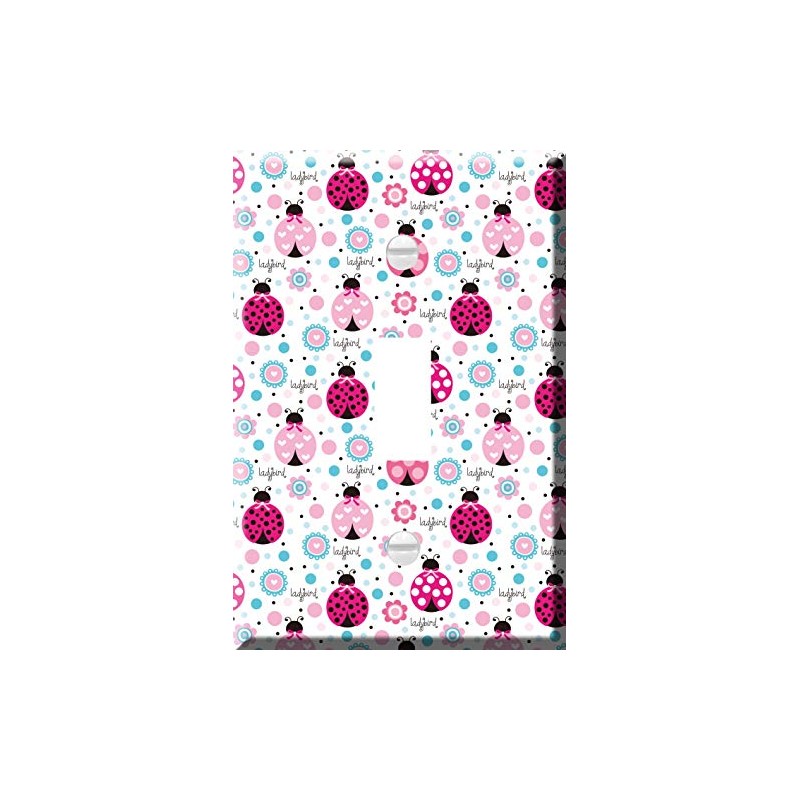 Toggle Wallplate, Single Light Switch Cover Plate - Fashion Ladybug