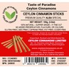 Ceylon Cinnamon Alba Supper Grade Sticks - 5" Hand-Crafted, 100g