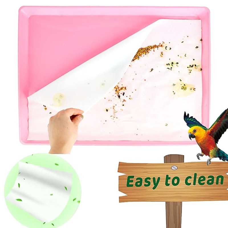 ZIQON 100 Pcs Bird Cage Liner Papers Big Size Cage