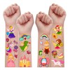 Leesgel Princess Birthday Decoration, 16 Sheets Princess Tattoo Children Girls