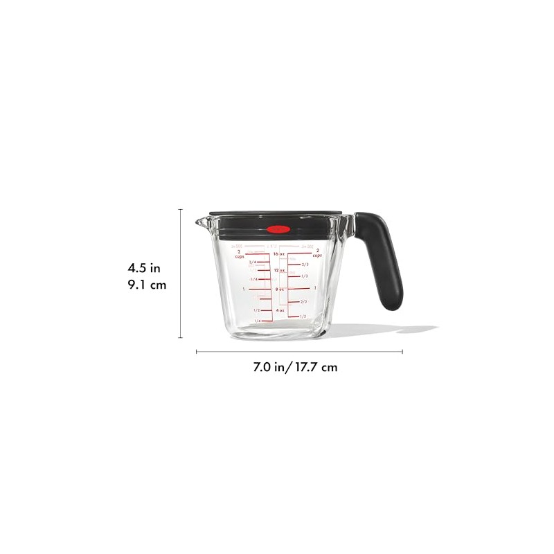 OXO Good Grips 2 Cup Glass Measuring Cup with Lid
