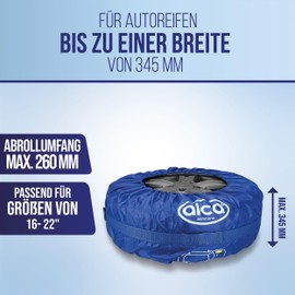 alca® Car Tyre Bag Set with Carry Handle and Tyre Marking, 4 Pieces, 16 - 22 Inches for SUV