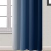Yakamok Blue and Greyish White Ombre Curtains, Room Darkening Gradient