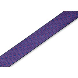 Levy's Leathers 2" Polyester Guitar Strap Levy's Signature L Design; Navy and Burgundy (MPLL-005)