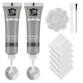 EZOULUOBA Leather Repair Cream, Fiussig Leather Repair Set, Leather Colour Cream, Leather Repair Kits, Leather Scratch Repair, Leather Repair Kit for Car Seats, Sofa, Leather Jacket, 2 Pieces