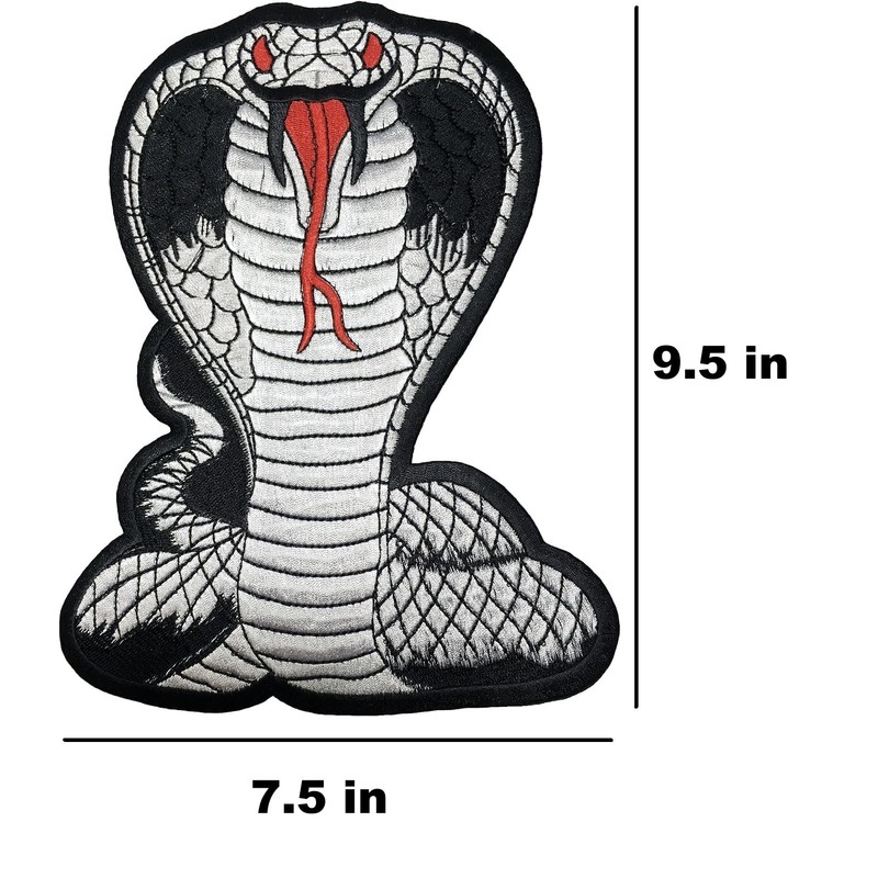 Parche grande de serpiente, 9.5 x 7.5 pulgadas, parche de