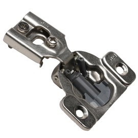 10 Pack Rok Hardware 105-Degree Opening Angle 7/16" (11mm) Overlay Screw-On 2-Cam, 6 Way Adjustable Soft-Close Face Frame Cabinet Hinges, Nickel Plated Finish - H8Q045H