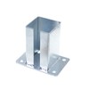 Aqbau® Pfostenträger für Torpfosten I Zaunpfosten aufschrauben Aufschraubhülse (Größe: 95