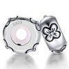 LOVANS 2 PCS 925 Sterling Silver Rubber Spacer Stopper Bead