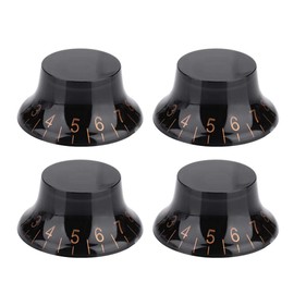 VBESTLIFE Les Paul Knobs 4 Pieces Electric Guitar Speed Tone Volume Control for EPI LP Electric Guitar 3 Styles to Choose (Black with Gold Word)