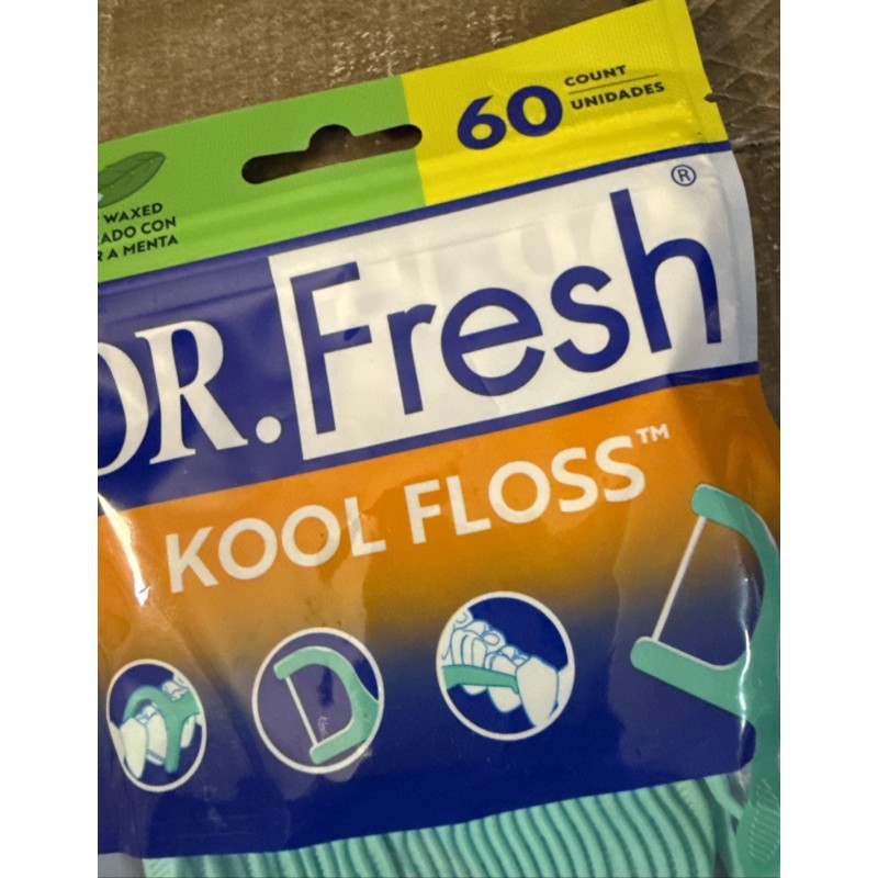 Dr. Fresh Dr Fresh Kool Floss Mint Waxed 60 Dental