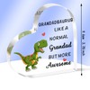 AMZQ Funny Grandad Gifts Heart Acrylic Grandadsaurus Gifts, Fathers Day